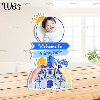 (Cắt Máy) Cây Welcome Sinh Nhật Kèm Chibi Bé