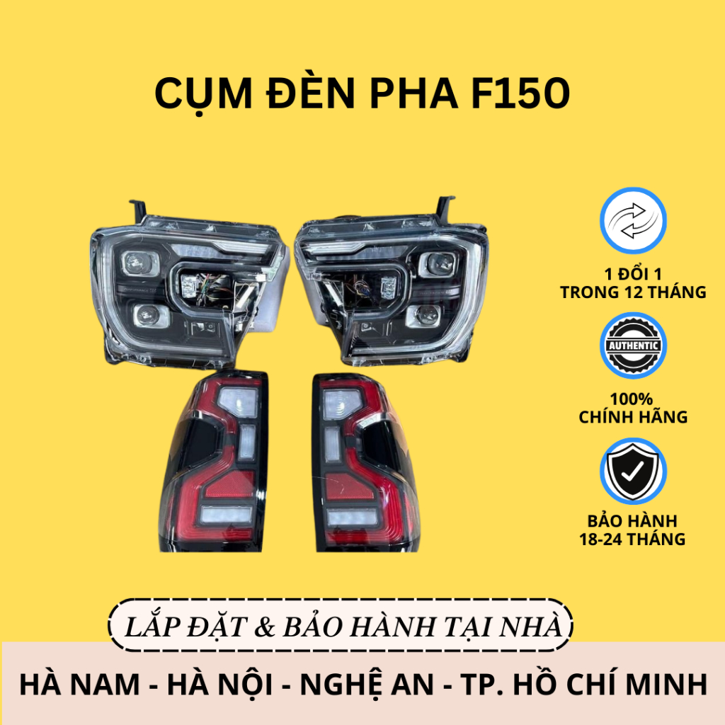 Cụm Đèn Pha F150 | Nâng Cấp Đèn Ranger Xls Lên F150