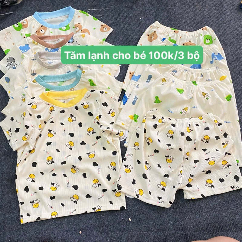 Combo 100k/3 bộ đồ tăm lạnh cho bé, đồ tăm lạnh cho bé trai và bé gái 7-17kg