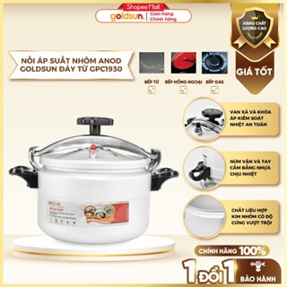 Nồi Áp Suất Nhôm Anod Goldsun Đáy Từ Nhiều Dung Tích, Dùng Trên Mọi Loại Bếp - GPC1930