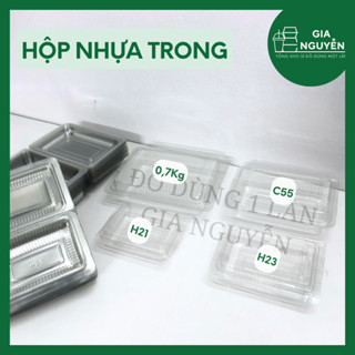 Hộp Nhựa PET Trong H21 H23 C55 7 Lạng 1 Cân Đựng Bánh Trôi, Bánh Chay, Bánh Ngọt, Su Kem, Phở Cuốn,...