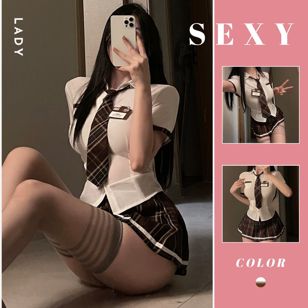 Cosplay nữ sinh, Trang phục hóa trang học sinh DN103 Cosplay Sexy Gợi Cảm Kèm Cà Vạt Huy Hiệu | BigBuy360 - bigbuy360.vn