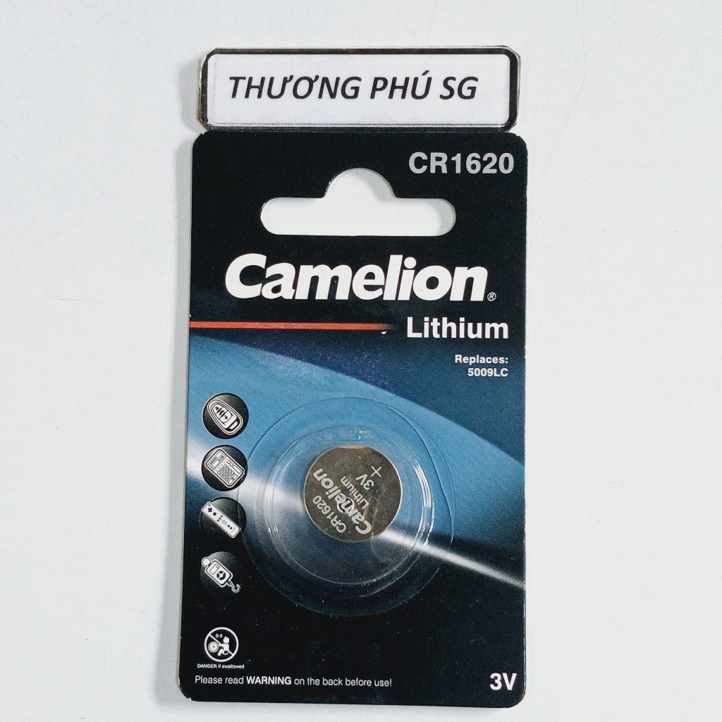 Pin CR1620, DL1620, ECR1620, GPCR1620, 1620, 5009LC / Pin Lithium Camelion