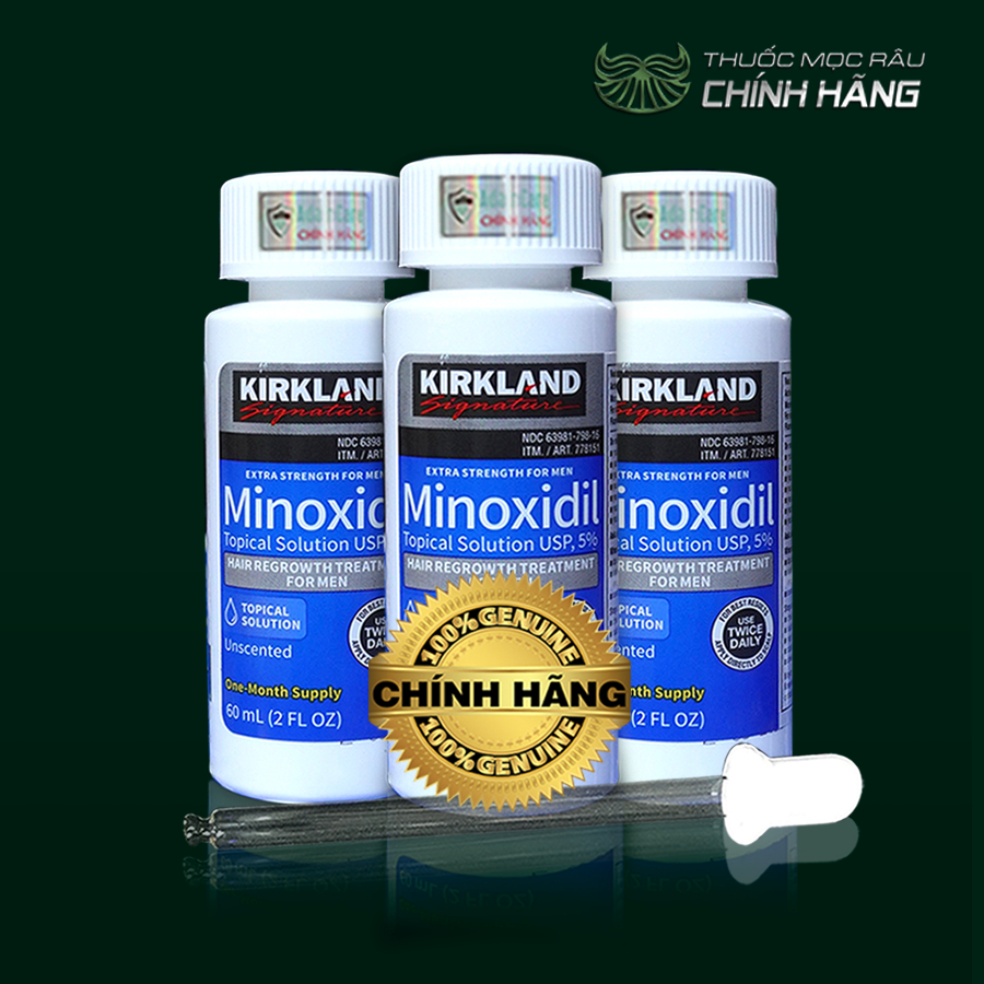 Dung dịch mọc râu tóc Minoxidil Combo 3 lọ lỏng