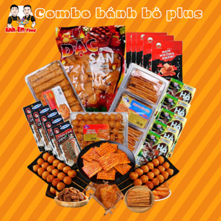 COMBO BÁNH BÒ PLUS  4 món bò quẩy vừng, 5 nem nướng phên , 5 tăm cay , 5 hổ kaka