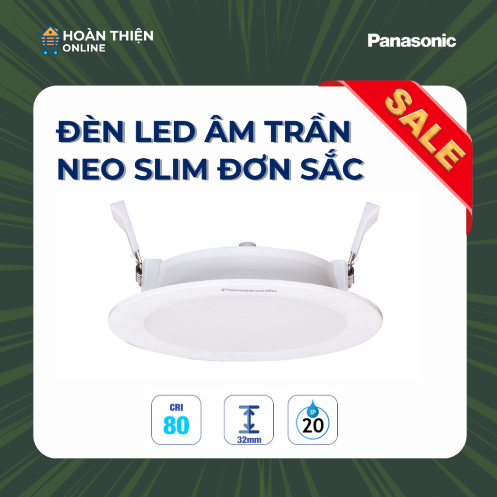 Đèn Âm Trần Panasonic Neo Slim Đơn Sắc 12W