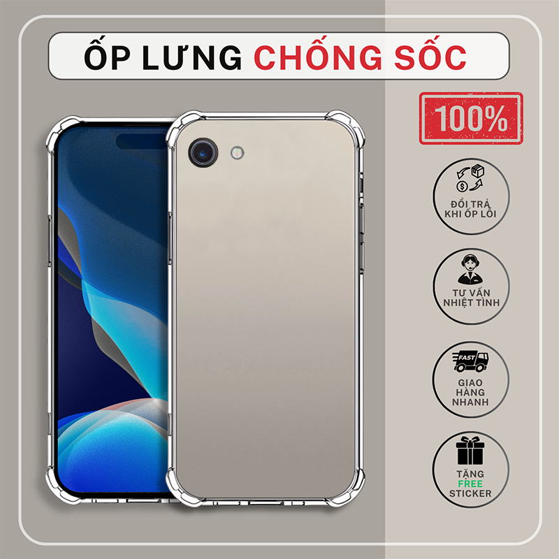 Ốp lưng iPhone 5/6/6s/7/8/Plus chống sốc DẺO TRONG julyca | Vỏ điện thoại iphone bảo vệ cam