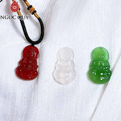Mặt dây chuyền Phật Bà đá mã não - Ngọc Quý