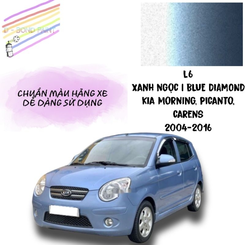 KIA MORNING MÀU XANH NHŨ - BÌNH XỊT SƠN XÓA VẾT XƯỚC Ô TÔ 400ML(MÃ MÀU L6)