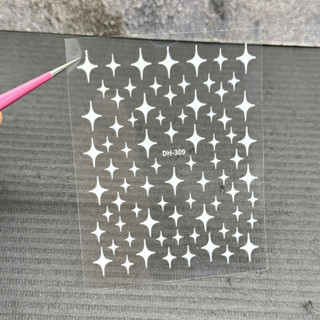 Sticker dán móng tim, sao lấp lánh dán móng tay