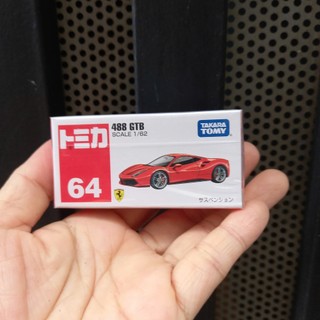Đồ chơi mô hình xe tomica, No.64 Ferrari 488 GTB (đỏ) (có hộp)