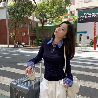 ÁO POLO PHỐI CỔ SƠ MI XANH HÀNG QCC