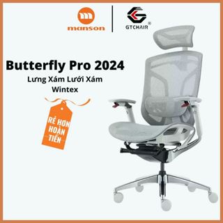 [GTChair] Ghế Công Thái Học GTchair Butterfly Pro 2025 Bản Mới Nhất Lưới Xám, Đen - Bảo Vệ Sức K