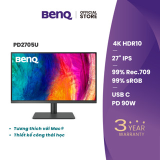Màn hình đồ họa BenQ PD2705U _ 27 inch 4K UHD IPS USB C, sRGB, HDR10, Eye-are tương thích Mac