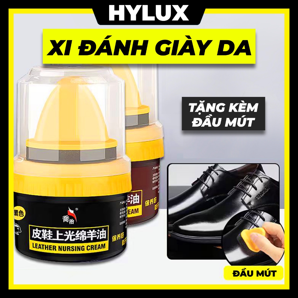 Xi đánh giày da làm bóng NURSING SHOE 50g loại xịn, xi kem dưỡng da tặng kèm mút