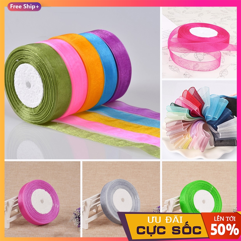 ( Lẻ 5 mét) Ruy băng voan size 2cm cao cấp (20 màu)