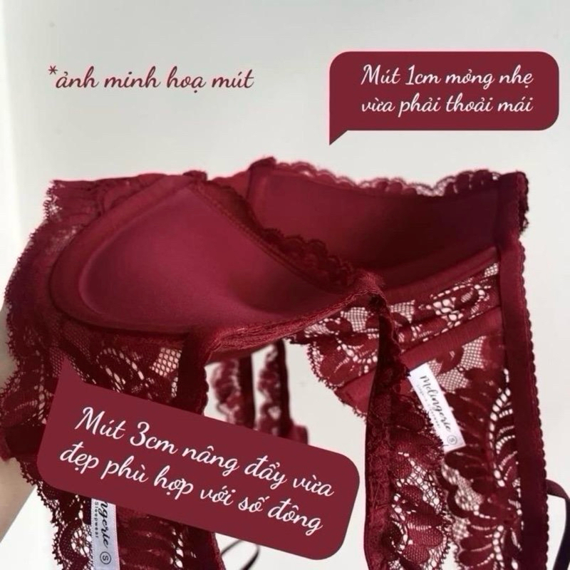Set nội y ren sẵn gọng mút nâng đẩy MELINGERIE | BigBuy360 - bigbuy360.vn