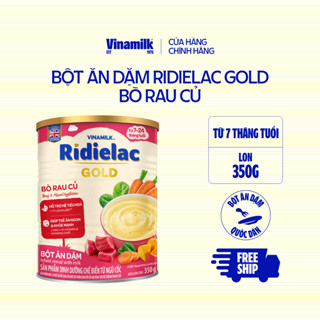 Bột Ăn Dặm bò rau củ Ridielac Gold - Hộp thiếc 350g