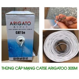 (Mua lẻ Giá Sỉ) Thùng dây mạng cat5 Arigato Link full 305m