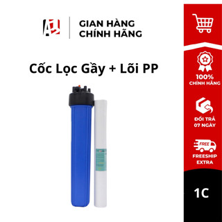 Cốc 20inch gầy SLANPER Chứa Lõi Lọc Thô Dùng Trong Hệ Thống Lọc Nước, Full Phụ Kiện Đi Kèm A12