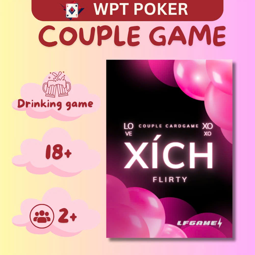 [Gồm 100 Sleeves] Bộ Bài Tình Yêu drinking game XÍCH KÈM 100 BỌC BÀI cho cặp đôi Bài nhậu hâm nóng t