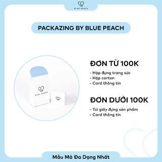 Khuyên Tai Bạc Blue Peach Tiny Sparkle KT408