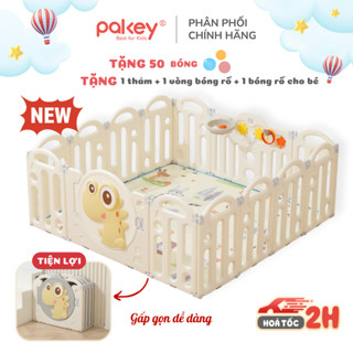 Quây Cũi Nhựa Gấp Gọn Khủng Long Cho Bé, Nhà Banh Cho Bé Tặng Kèm Thảm + Bóng + Vòng Bóng Rổ - Bảo Hành Trọn Đời