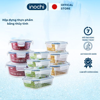 Hộp đựng thực phẩm, thức ăn Nikko INOCHI bằng thủy tinh. Bảo quản trong tủ lạnh.