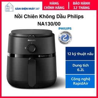 Nồi Chiên Không Dầu Philips, Dung Tích 4.2-6.2l, Hàng Chính Hãng Phân Phối - Bảo Hành 24 Tháng.