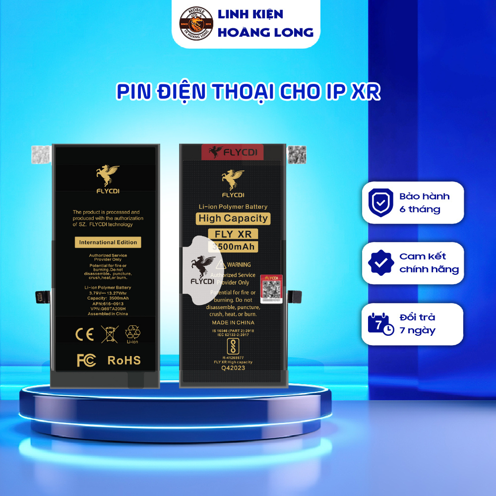 Pin điện thoại FLYCDI Dung Lượng Cao cho Iphone XR bảo hành 6 tháng