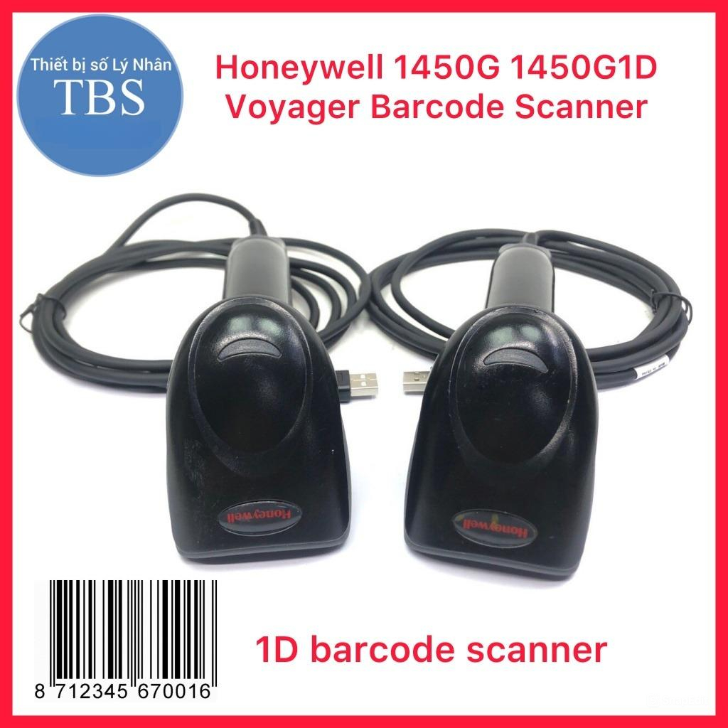 Honeywell 1450G 1450G1D-2USB-1 Voyager Barcode Scanner Black w/ USB & Stand (Used goods, Good qualit