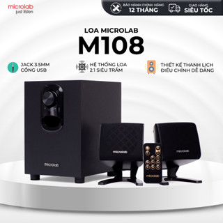 Loa Vi Tính 2.1 MICROLAB M108, Công Suất 11W - Hàng Chính Hãng