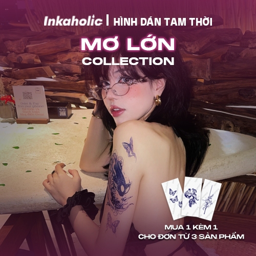 Hình xăm dán tạm thời 15 ngày Inkaholic, chống nước