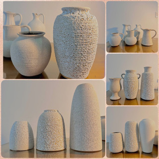 HỎA TỐC SÀI GÒN Bình Gốm Bát Tràng Men Sôi Atlantis Trắng Lọ hoa decor bộ sưu tập bình gốm men Atlantis gốm Bát Tràng