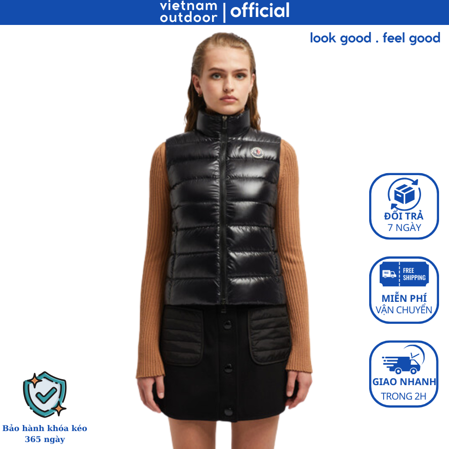 Áo Khoác Gi Lê Nữ MONCLER GHANY DOWN GILET Cao Cấp Thiết Kế Thời Trang Dễ Phối Đồ
