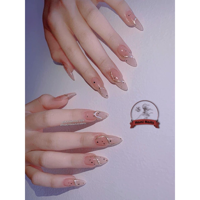 Nailbox thạch hồng vẽ nổi tráng gương H02