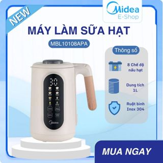 Máy Làm Sữa Hạt Midea MBL10108APA (Máy Nấu Sữa Hạt Mini, Dung tích 1L, Công suất 800W)