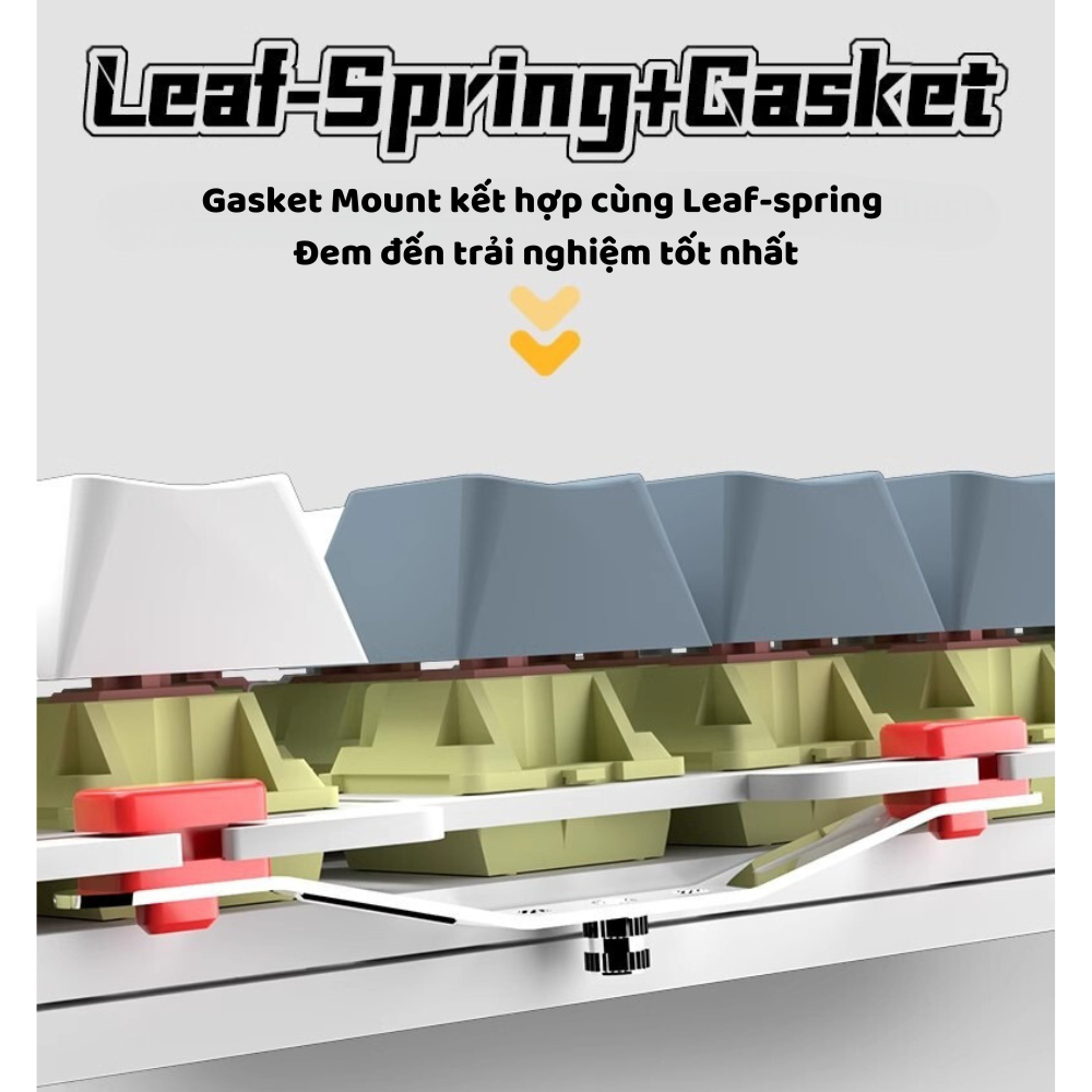 Bàn phím cơ không dây iloubee B87 - Full Foam - Có núm tùy biến - 3 Mode - LED RGB - App marco - Mạch Xuôi | BigBuy360 - bigbuy360.vn