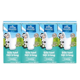 SỮA TƯƠI OLDENBURGER ÍT ĐƯỜNG THÙNG 48 HỘP 180ML