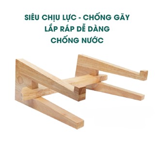 Giá đỡ laptop 2 tầng SIÊU CHỊU LỰC - CHỐNG GÃY, giá để máy tính để máy tính bằng gỗ từ 13 - 16 inch