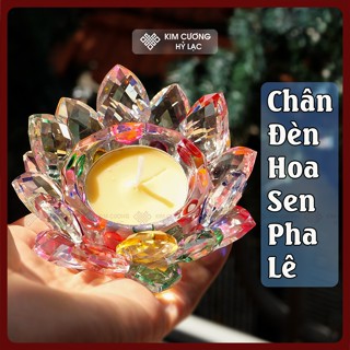 Đế Nến Hoa Sen Cao Cấp, Chân Đèn Cúng Phật [Kim Cương Hỷ Lạc] Để Nến Bơ 4h, 8h, Nến Tealight