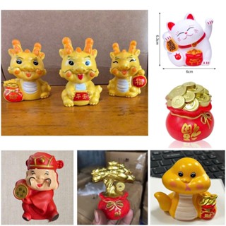  Hũ Vàng Thần Tài Nhựa trang trí bánh kem phụ kiện trang trí Tết,... 