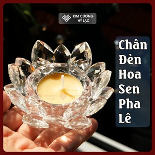 Đế Nến Hoa Sen Cao Cấp, Chân Đèn Cúng Phật [Kim Cương Hỷ Lạc] Để Nến Bơ, Nến Tealight