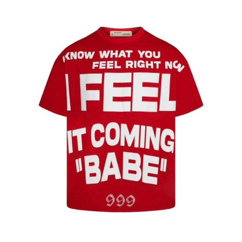 ÁO THUN REMINDER " I KNOW WHAT U FEEL TSHIRT " MÀU ĐỎ 100% COTTON SẢN PHẨM CHÍNH HÃNG
