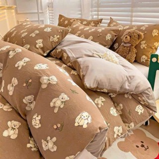 Bộ Chăn Ga Cotton Poly 5 Món Vỏ Chăn,Ga,Vỏ Gối ( không kèm ruột ) Tặng kèm 1 vỏ ôm