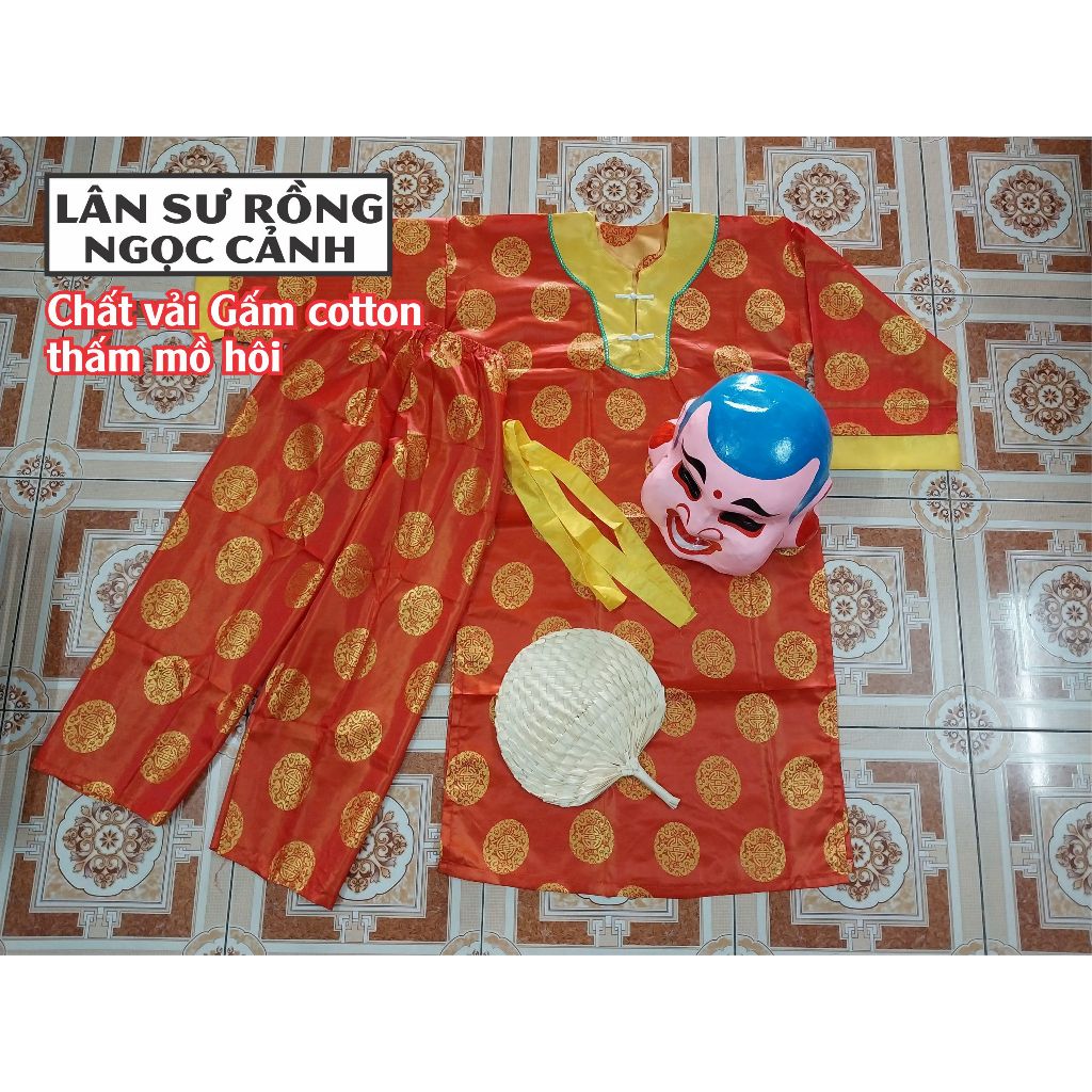 Quần áo ông địa vải gấm cao cấp cho người lớn