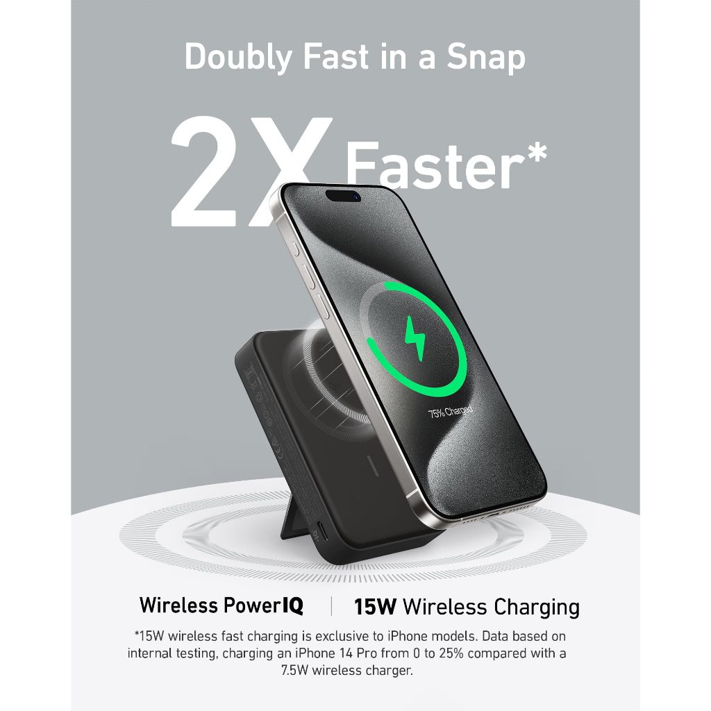 Anker Magnet Power Bank 15W Bộ sạc di động cực nhanh Bộ pin 10.000mAh có màn hình thông minh A1654 | BigBuy360 - bigbuy360.vn