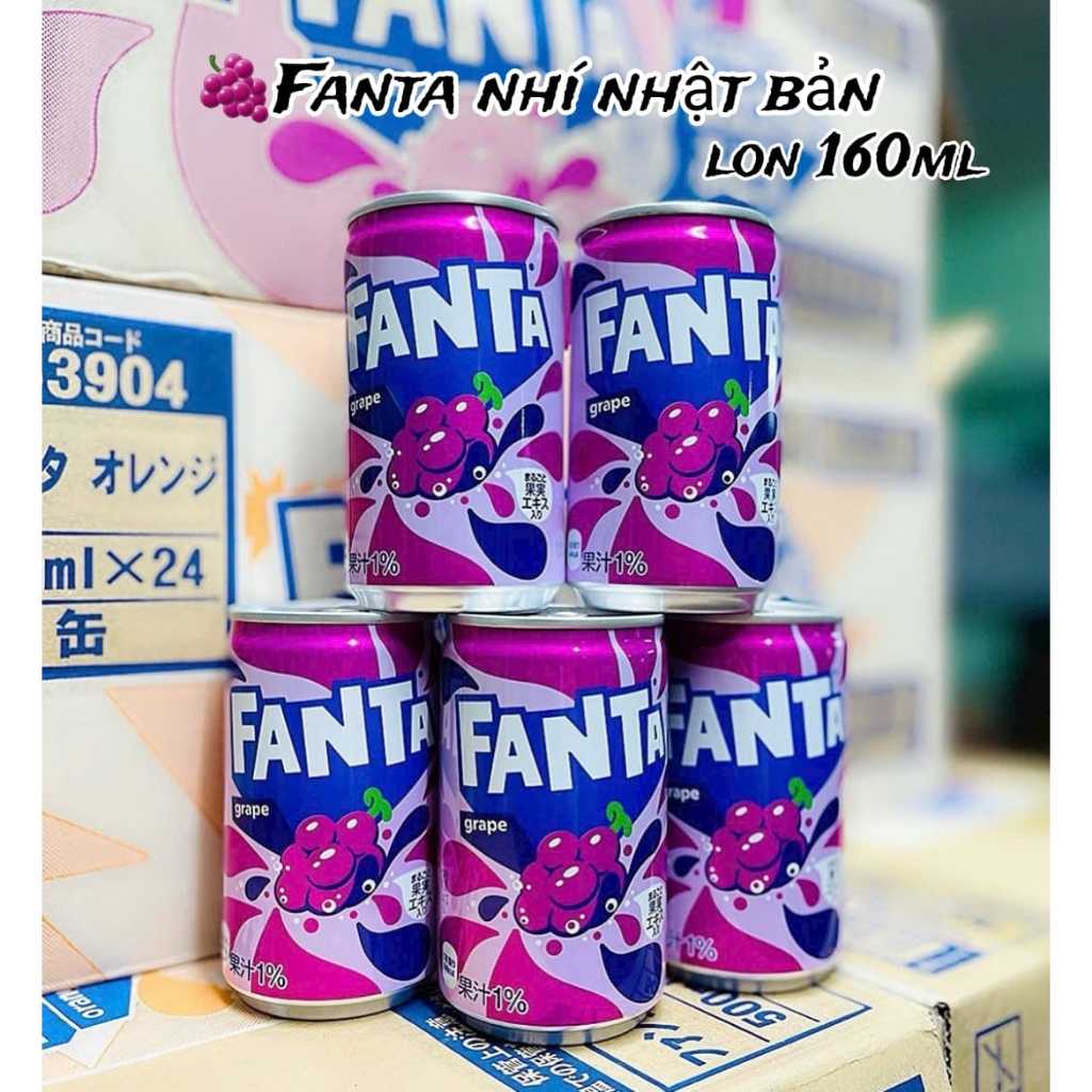 Combo 5 Lon Coca / Coca Zero / Coca Nắp vặn / Fanta cam / Fanto Nho Nhật Bản 160ml300ml