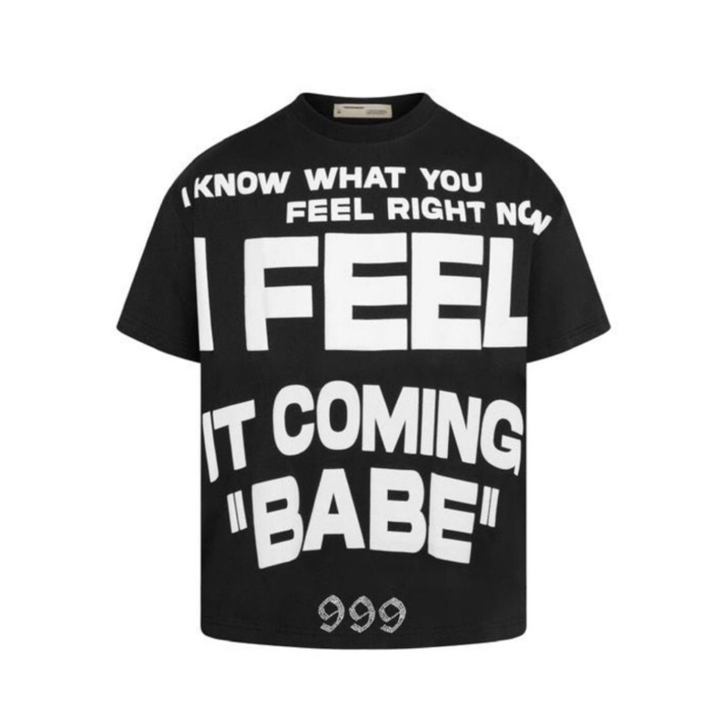 ÁO THUN REMINDER " I KNOW WHAT U FEEL TSHIRT " MÀU ĐEN 100% COTTON SẢN PHẨM CHÍNH HÃNG