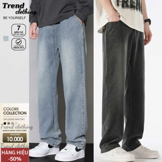 Quần jean nam wash retro JW01, ống rộng dáng suông chất vải dày dặn smoke v1 phong cách Hàn Quốc